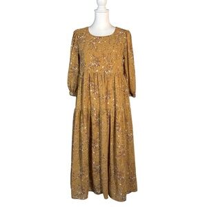 Code‎ x Mode Floral Dress Women’s S Midi 3/4 Sleeveless Cottagecore Prairie